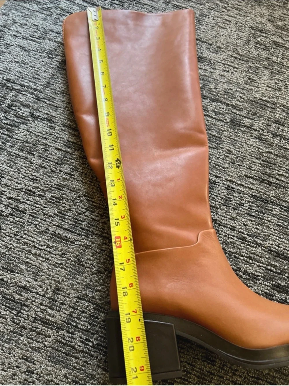Franco Sarto Cognac Brown Over-the-Knee Leather Boots